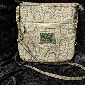 Faux snake skin crossbody purse